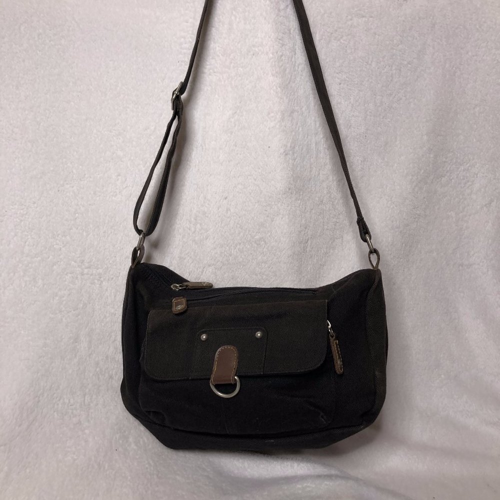 Womens Cotton And Faux Leather Utility Purse Sz OS